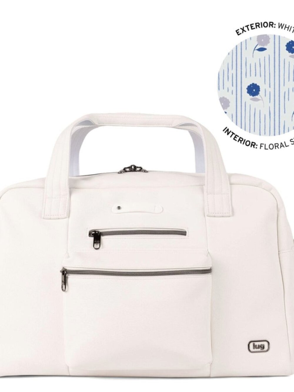 LUG - Charger Matte Luxe VL Overnight Bag in White. ** 2026 Version **